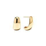 Curved Earrings Gold