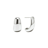 Curved Earrings Silver