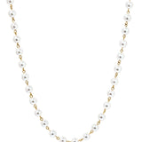 Long Pearl Necklace Gold