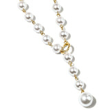 Long Pearl Necklace Gold