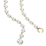 Long Pearl Necklace Gold