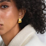 Draped Earrings Gold