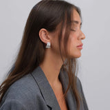 Draped Earrings Silver