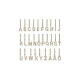 Stone Letter Hoop Gold