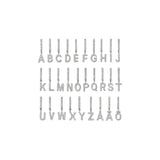 Stone Letter Hoop Silver