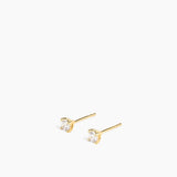 Stud Earrings Gold - 4 mm