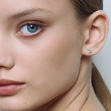 Stud Earrings Silver - 4 mm