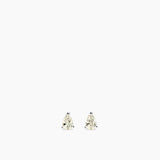 Pear Studs Ivory Silver