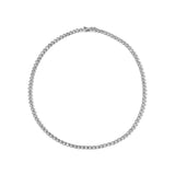 Bezel Necklace Silver