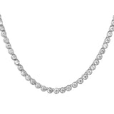 Bezel Necklace Silver