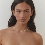 Bezel Necklace Silver