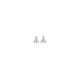 Pear Stud Earrings Gold