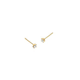 Stud Earrings Gold - 3 mm