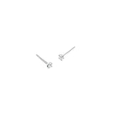 Stud Earrings Silver - 3 mm