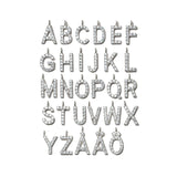 Stone Letter Necklace Silver