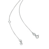 Stone Letter Necklace Silver