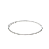 Stone Cuff Bracelet Silver