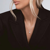 White Pendant Necklace Silver