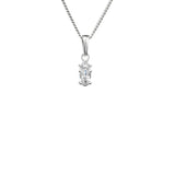White Pendant Necklace Silver