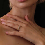 Half Pavé Ring Gold
