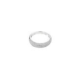 Half Pavé Ring Silver