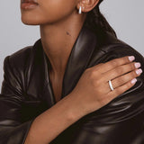 Half Pavé Ring Silver