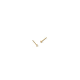 Stud Earrings Gold - 2 mm