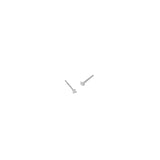 Stud Earrings Silver - 2 mm