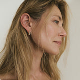Pavé Ellipse Earrings Gold
