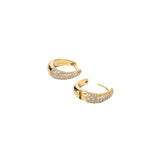 Pavé Ellipse Earrings Gold