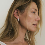 Pavé Ellipse Earrings Silver