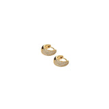 Pavé Dome Huggies Gold