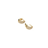 Pavé Dome Huggies Gold