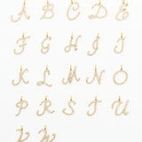 Italic Letters Charm Gold