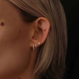 Stone Huggie Hoops Kit - Silver