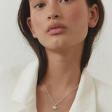 Heart Charm Necklace Silver