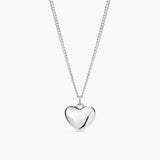 Heart Pendant Necklace - Silver
