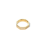 Pavé Chunky Octagon Ring Gold