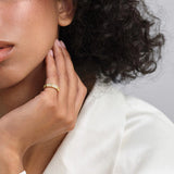 Pavé Chunky Octagon Ring Gold
