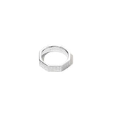 Pavé Chunky Octagon Ring Silver