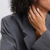 Pavé Chunky Octagon Ring Silver