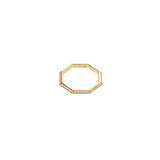 Pavé Triangle Octagon Ring Gold