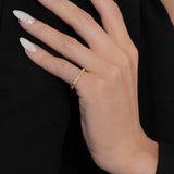 Pavé Triangle Octagon Ring Gold
