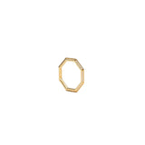 Pavé Triangle Octagon Ring Gold