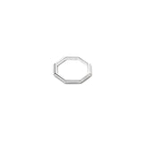 Pavé Triangle Octagon Ring Silver