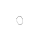 Pavé Triangle Octagon Ring Silver
