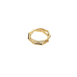 Double Octagon Ring Gold