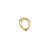 Double Octagon Ring Gold