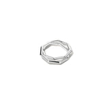 Double Octagon Ring Silver