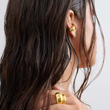 Ellipse Ring Large Gold
